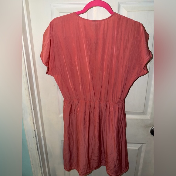 Universal Thread Coral Pink Tie-Front Dress NWT - Picture 4 of 4